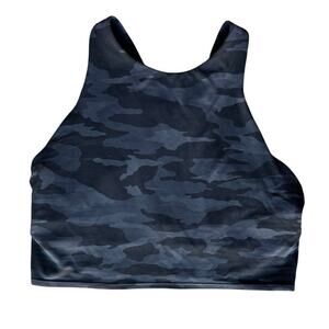 Athleta Conscious Crop Black Camouflage Size Large